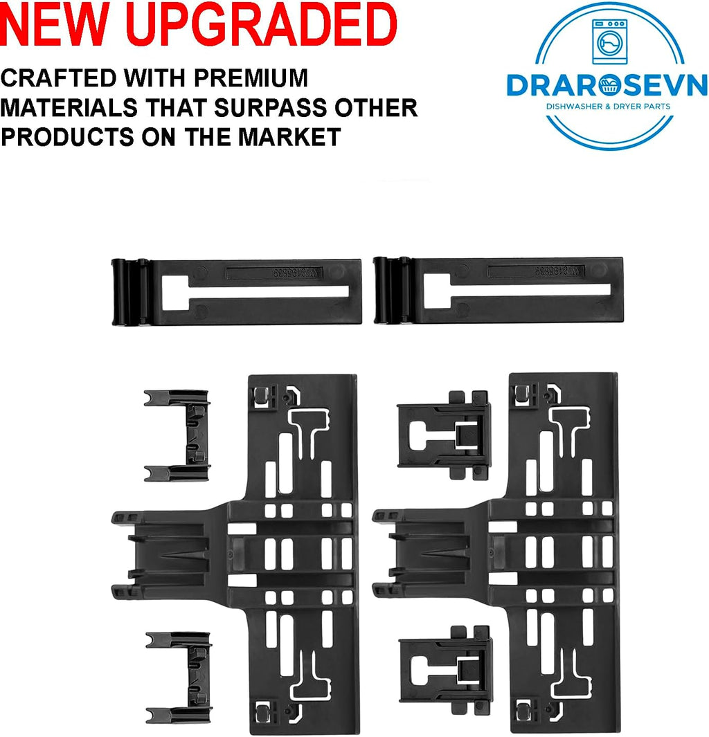 Upgraded Dishwasher Top Rack Adjuster Compatible with Maytag MDB8959SBB3 MDB8959SBS0 MDB8959SBS2 MDB8959SBW0 MDB8959SBW2 MDB8969SDE0 MDB8969SDM0 MDB8989SHK0