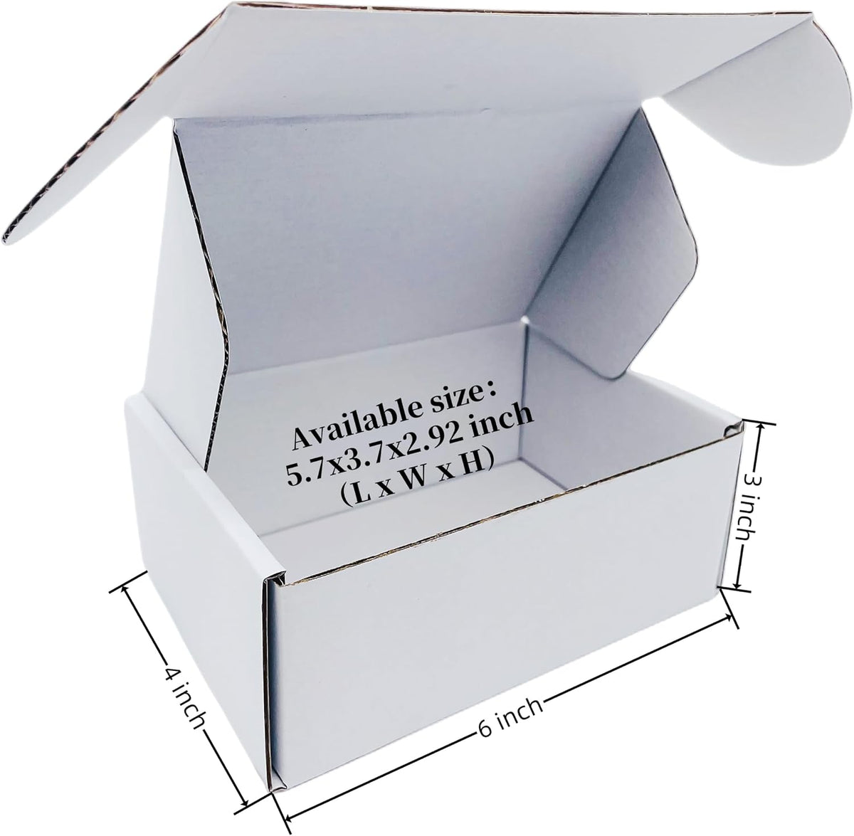 Small White Box 6 x 4 x 3 Inch 50 Pack Shipping Boxes