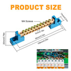 HUAREW 4PCS Grounding Bus Bar 10 Positions