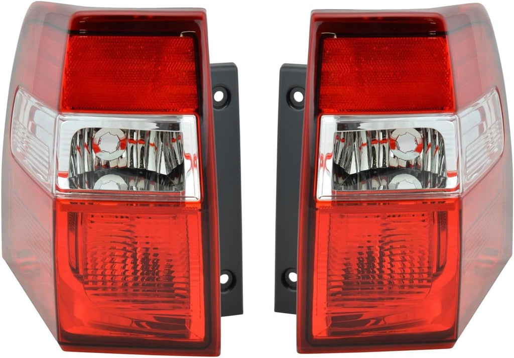 TRQ 2 Piece Driver & Passenger Side Tail Light Assembly Set