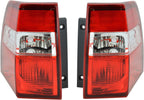 TRQ 2 Piece Driver & Passenger Side Tail Light Assembly Set