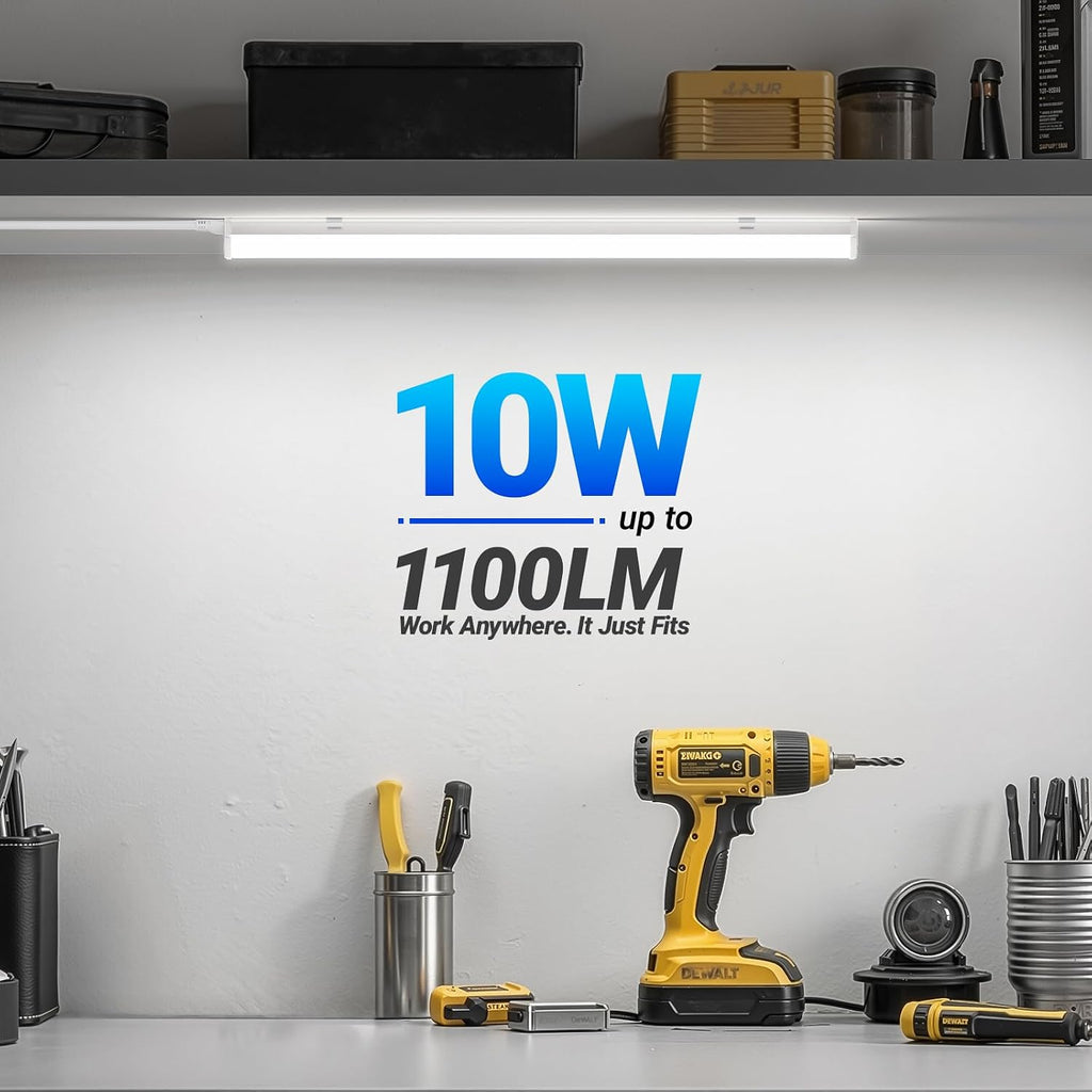 Barrina T5 LED Shop Light 2FT, 1100LM, 10W, 5000K (Daylight White), 2 Packs