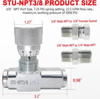 3/8" NPT Hydraulic Flow Control Valve,One-Way Adjustable Speed