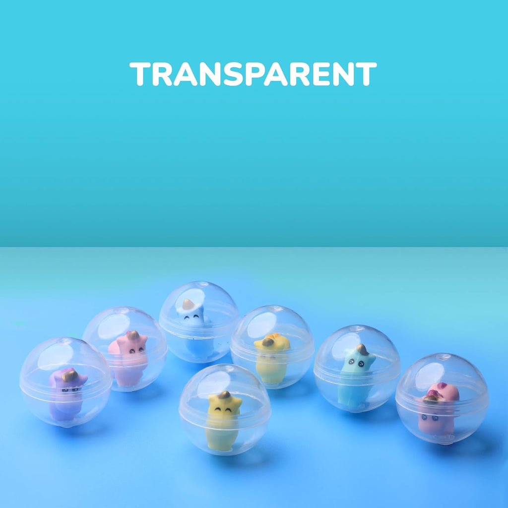 Capsule Vending Machine Round 250 pcs 1.26 inch - Gumball Machine Capsules Bulk Clear Container - Easter Basket