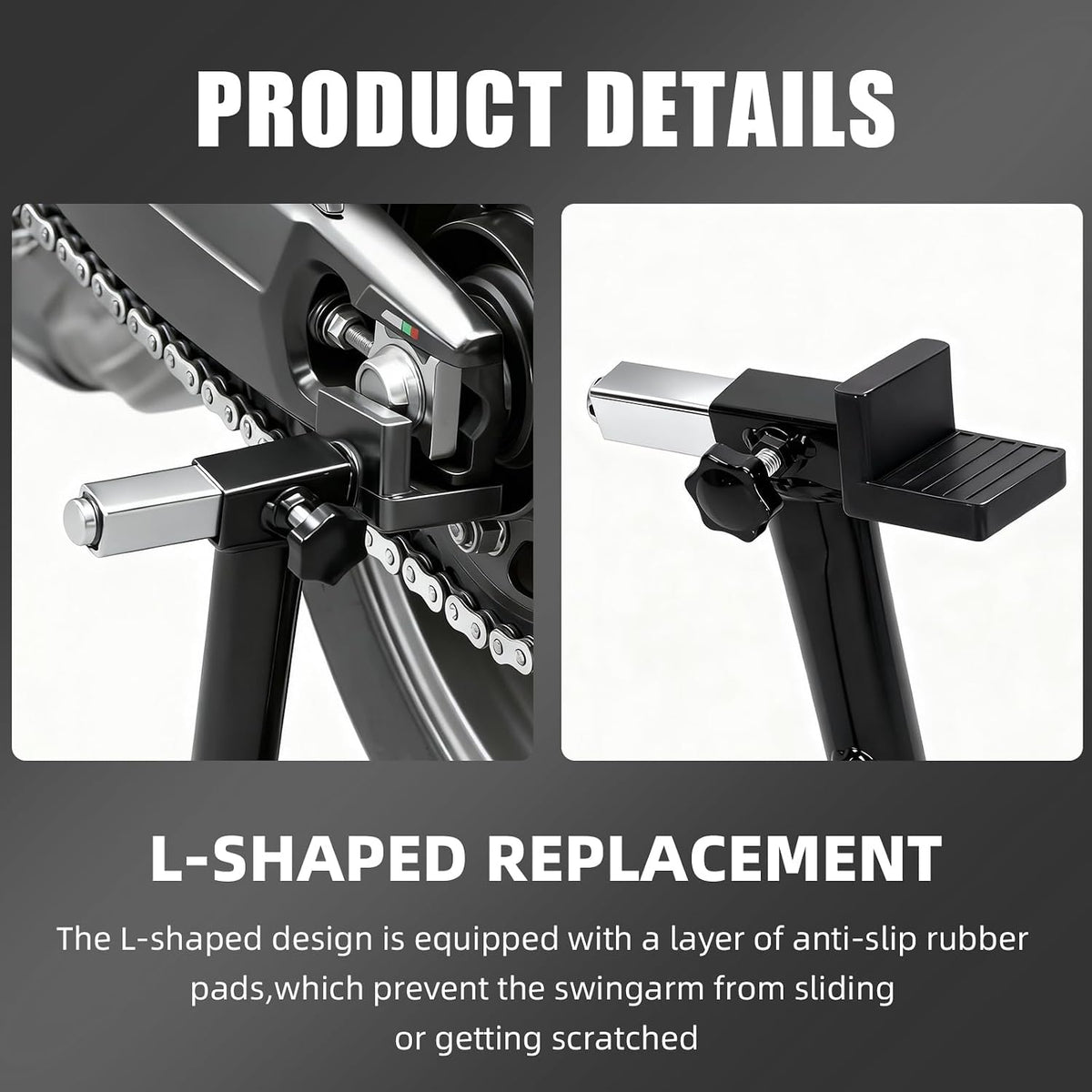 Motorcycle Lift Attachments U and L Shape Fork Swingarm Spool Stand