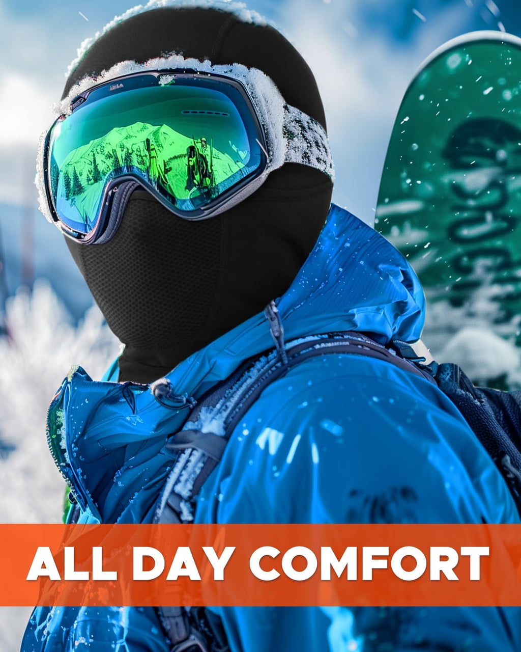 Balaclava Face Ski Mask with Movable Design for Men Women-Fleece Winter Face Covering for Cold Weather Skiing Outdoor