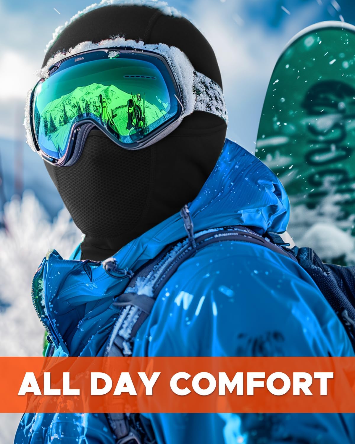 Balaclava Face Ski Mask with Movable Design for Men Women-Fleece Winter Face Covering for Cold Weather Skiing Outdoor