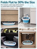 Collapsible Mop and Bucket Set with Scrub Brush & Squeegee