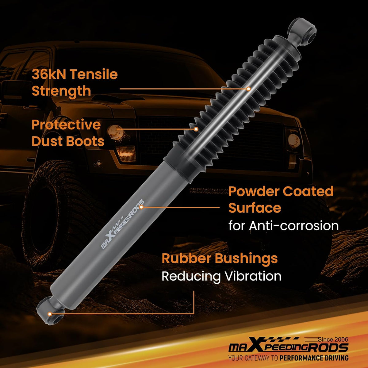 maXpeedingrods 2-5.5" Rear Shocks for Toyota Tacoma 1995-2004