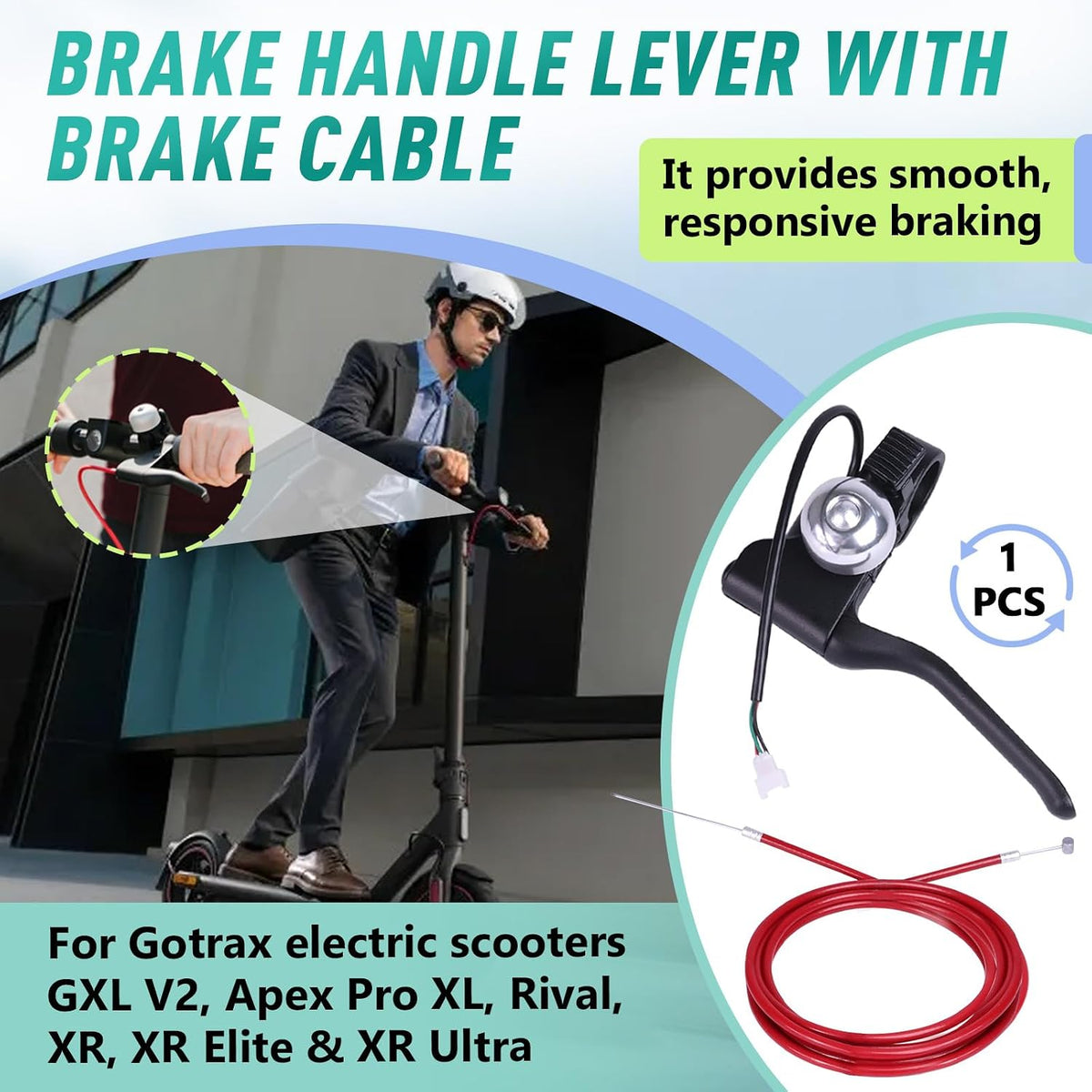 Brake Cable Compatible with Gotrax Electric Scooters GXL V2/Apex Pro XL