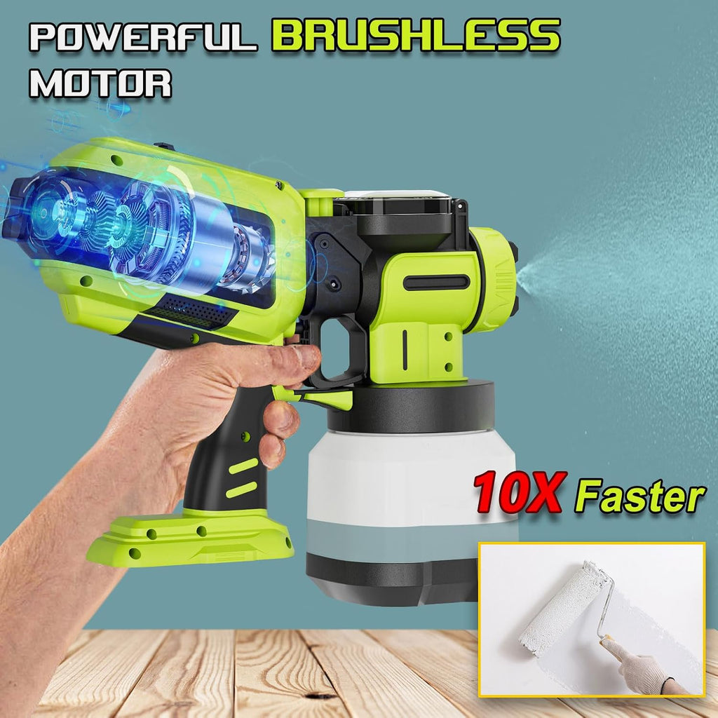 Automatic Paint Sprayer Compatible for Ryobi 18V Battery(NO Battery)
