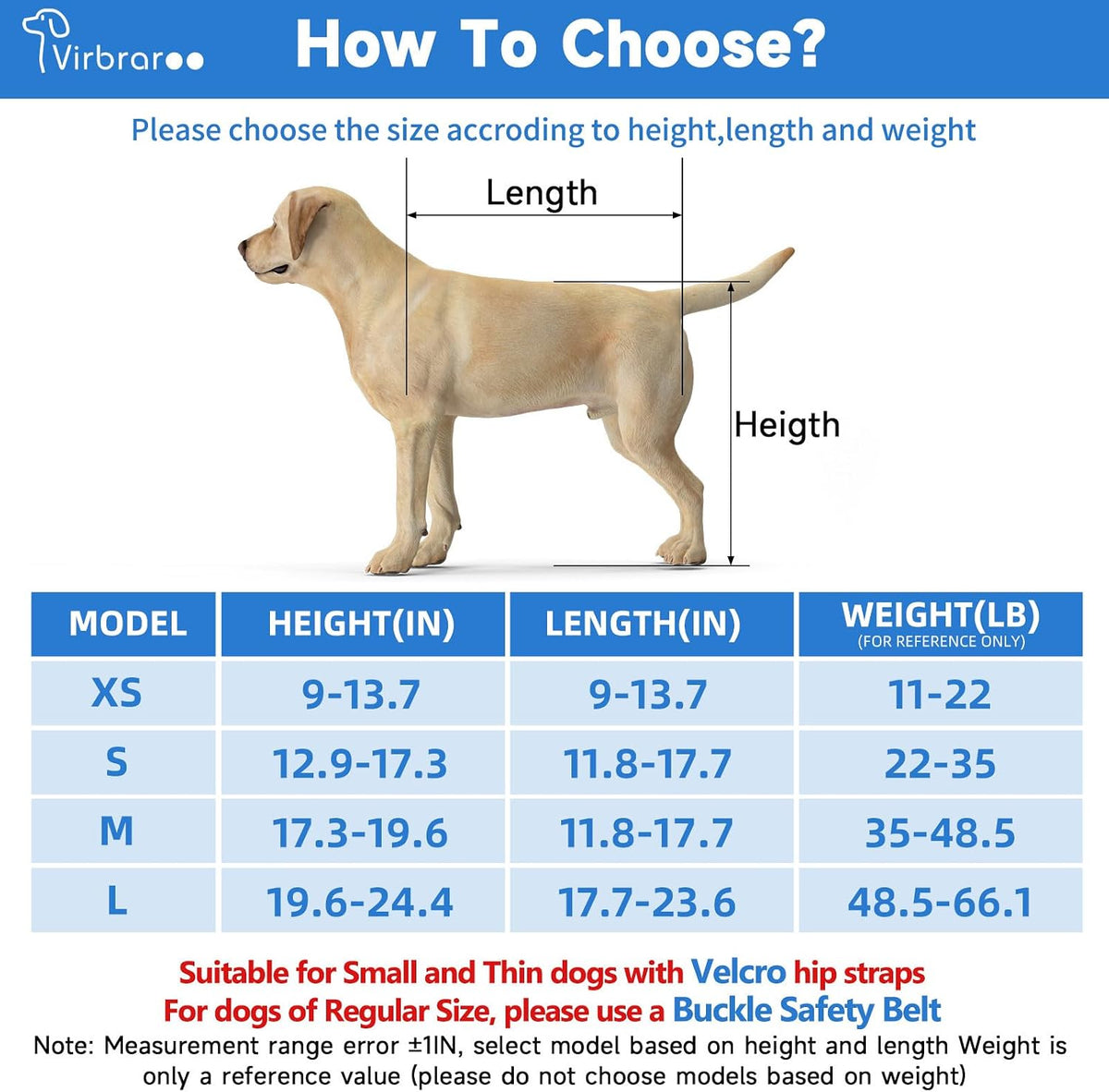 Dog Wheelchair for Back Legs with Upgraded All-Terrain Tires & Durable Bearings,Adjustable Dog Wheelchair for
