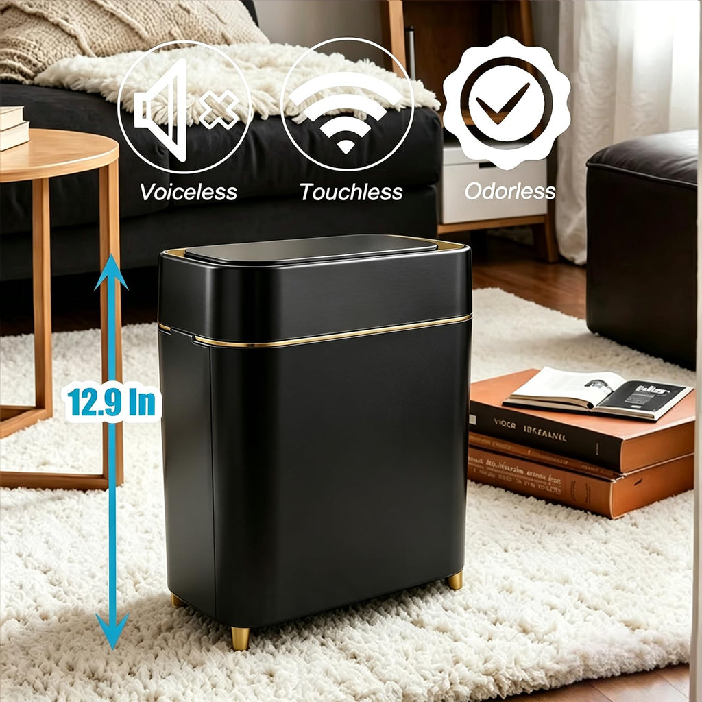 2-Pack - Automatic Trash Cans Touchless - Motion Sensor Bathroom Trash Can