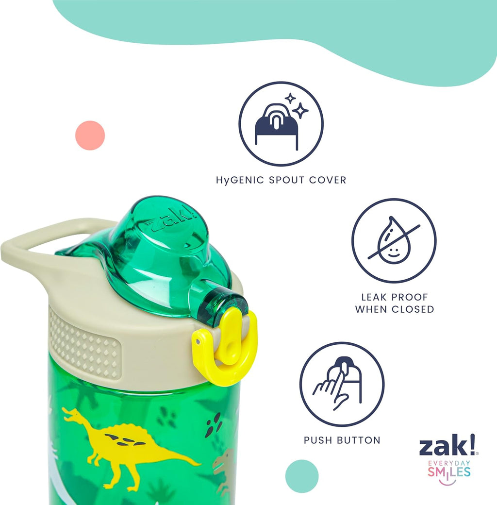 Disney Frozen Sage 16oz Leak-Proof Straw Kids Water Bottle | BPA Free, Durable Plastic, Cupholder Friendly