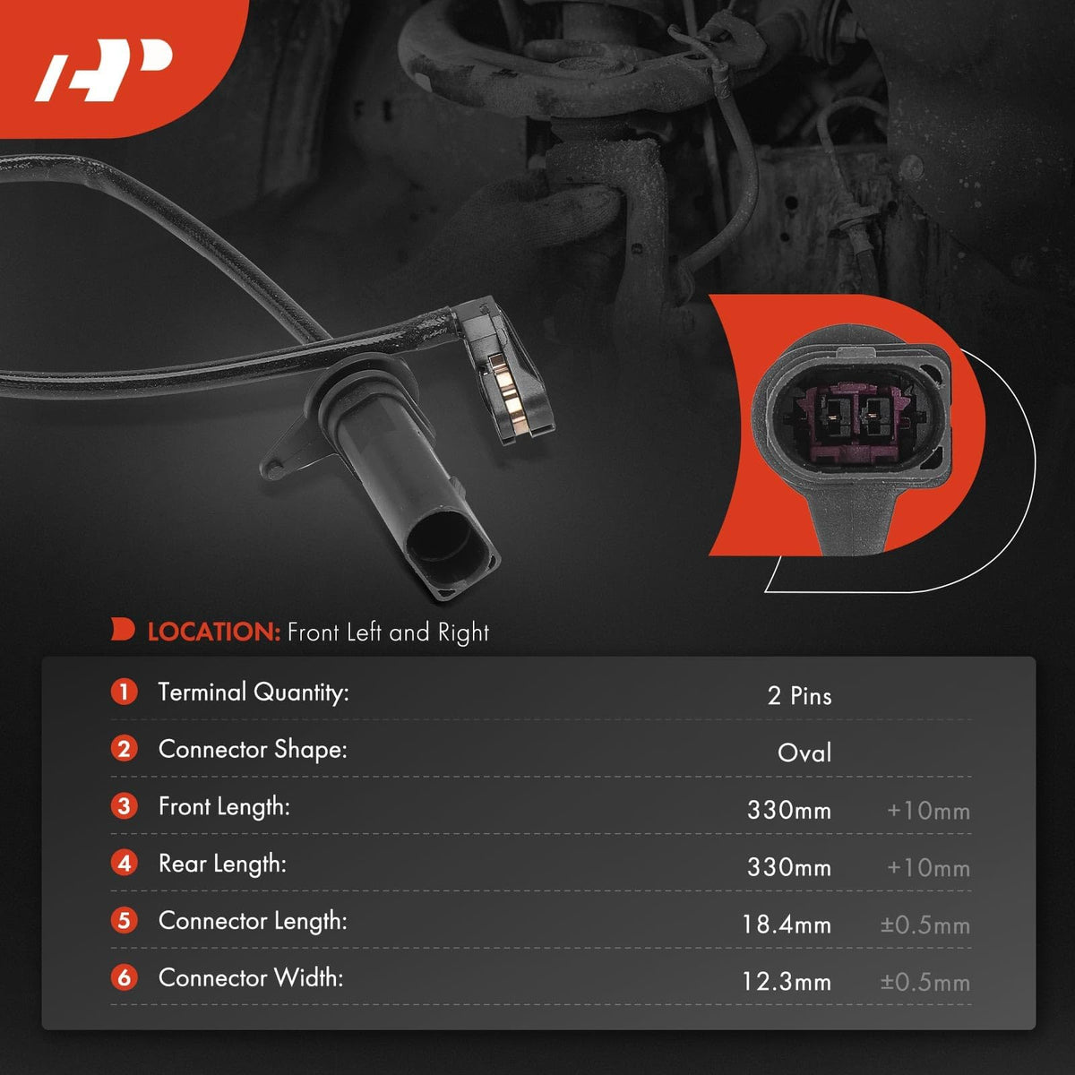 A-Premium Front Brake Pad Wear Sensor Compatible with Audi Models