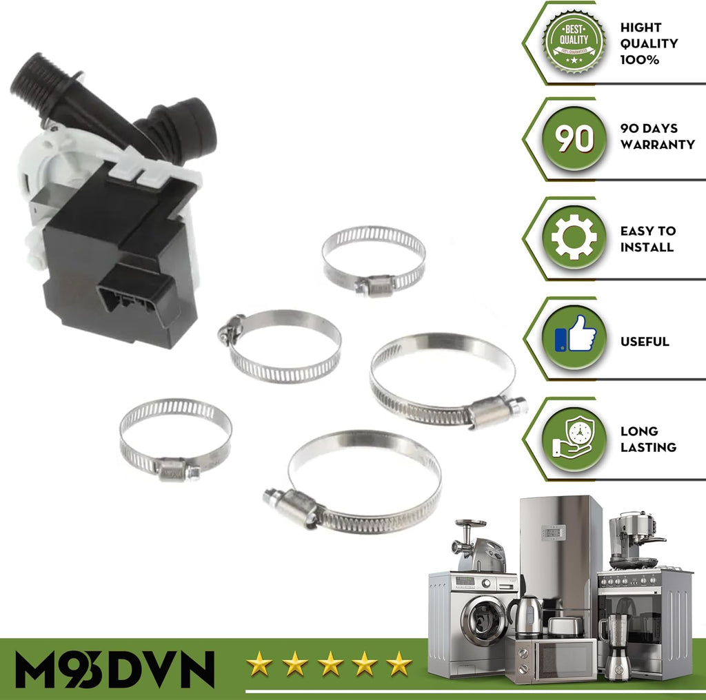 Drain Pump Kit Replacement For General Electric DDT595SMJ4ES DDT595SMJ5ES DDT595SSJ4SS DDT595SSJ5SS GDF510PGM0BB GDF510PGM0WW GDF510PSM0SS GDF511PGM0BB GDF511PGM0WW GDF511PSM0SS Dishwasher