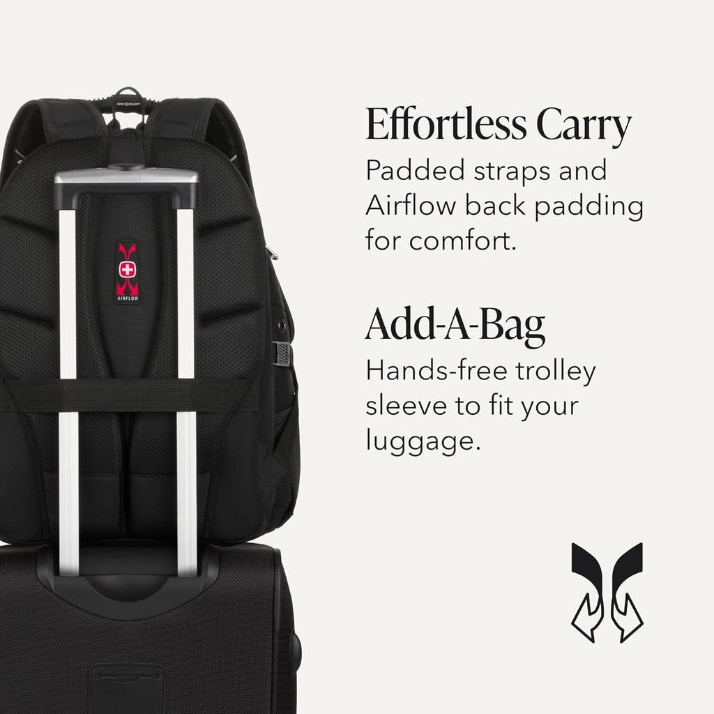 1900 ScanSmart Laptop Backpack, Fits Most 17-Inch Laptops, TSA-Friendly Lay-Flat Design, RFID Protection, and Tablet