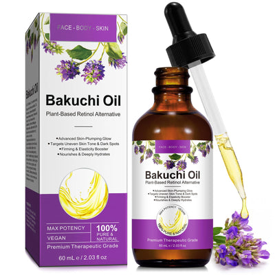 Bakuchi Oil for Face, Skin Serum for Face, Bakuchiol Oil Serum, Plant-Based Retinol Alternative for Smoothing &