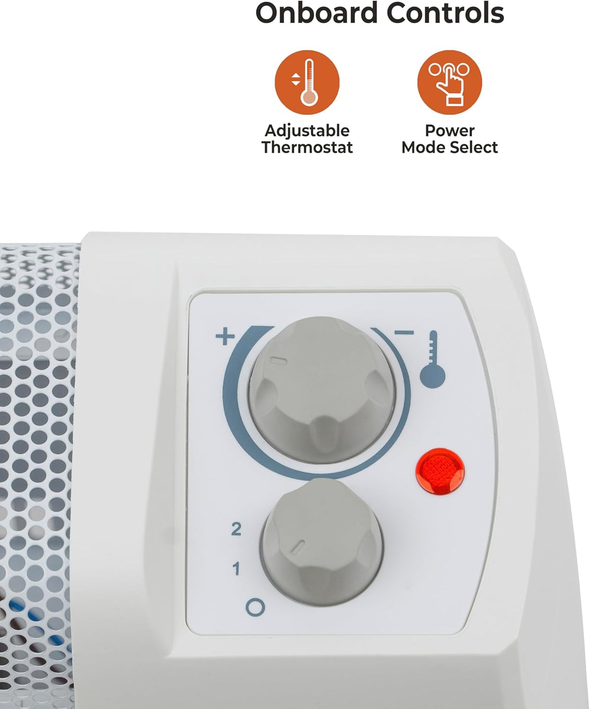 Comfort Zone Electric Baseboard Space Heater with Adjustable Thermostat, Dent-Proof End Panels, Overheat Protection