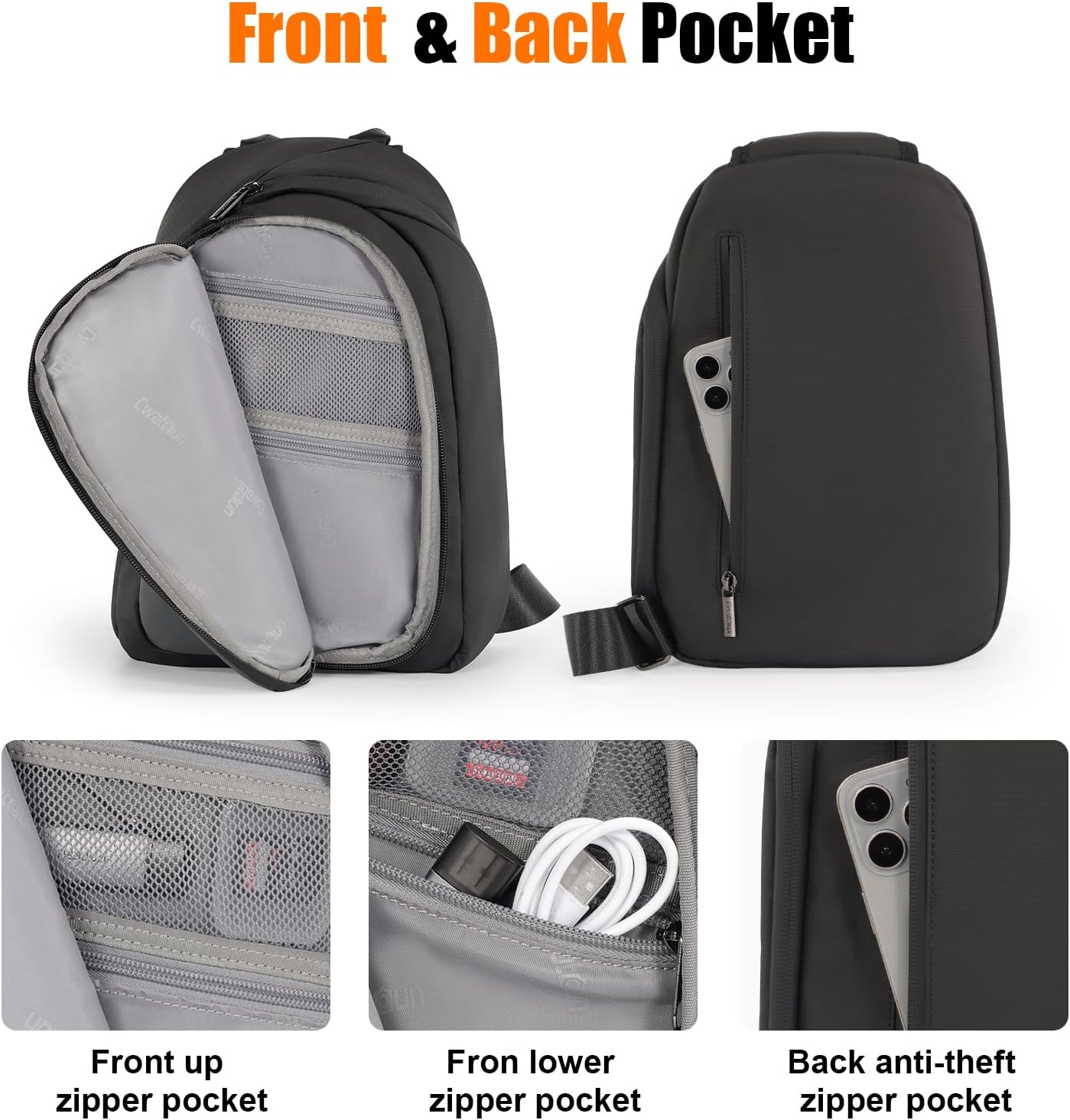 Camera Sling Bag Small, DSLR/SLR/Mirrorless Compact Camera Bag | Water-resistant Camera Shoulder Case Crossbody