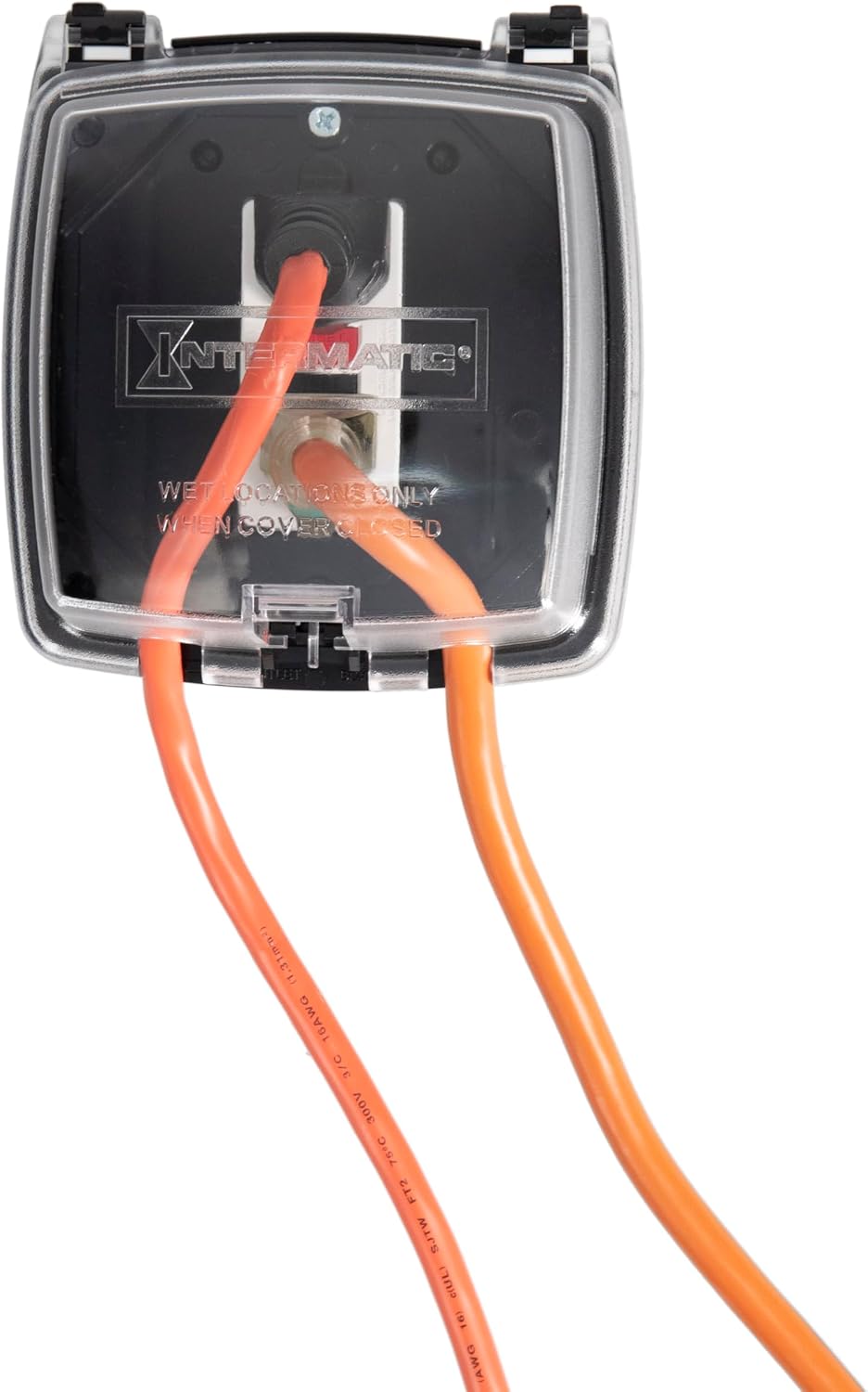Intermatic WP1020C Deep Weatherproof Outlet Cover, Clear, Vertical