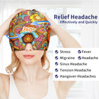 Migraine Headache Relief Cap Hat Full Head ice Pack Wrap Cold Cap