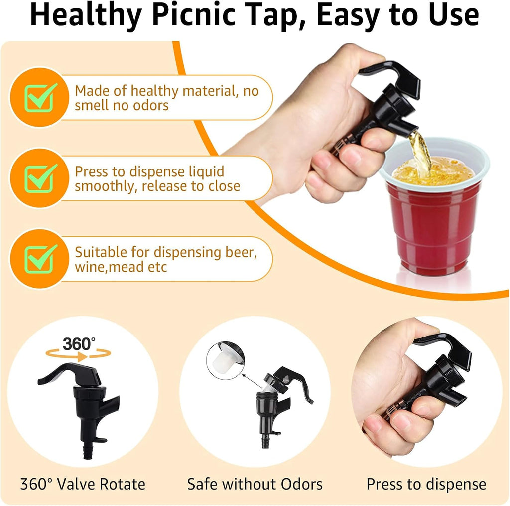 5FT Ball Lock Beer Line Assembly Kit Picnic Tap Corny Keg Dispenser 1 Pack | Pre-Assembled, Healthy Picnic Tap, Food