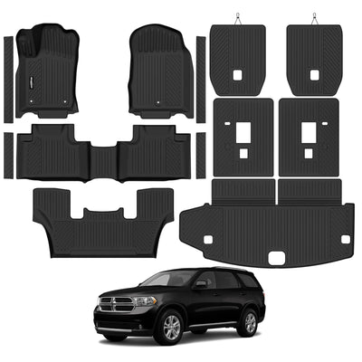 Floor Mats for 2011-2012 Dodge Durango 6 Seats/Captain Seat