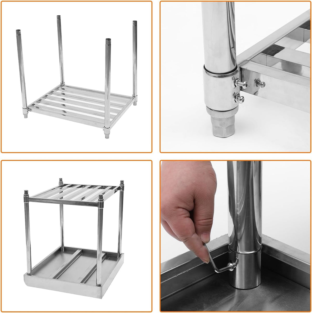 36x30 NSF Stainless Steel Prep Table - Commercial Backsplash