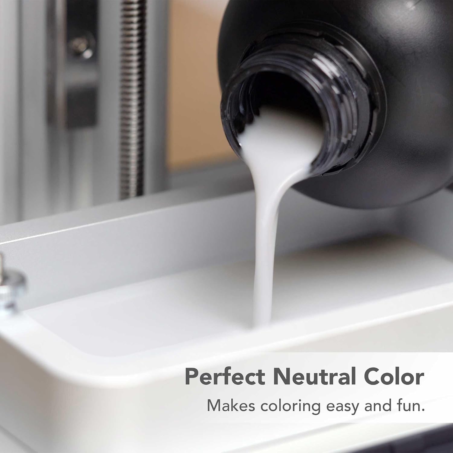 ABS-Like 3D Printer Resin [Creamy White], 405nm DLP LCD UV-Curing Photopolymer Resin for General Modeling