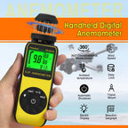 93Mph Wind Cup Anemometer HVAC Handheld Wind Speed Meter Air Flow Meter