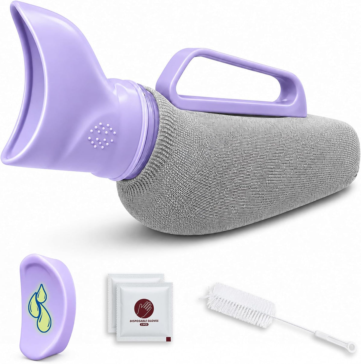 Female Urinal for Women, 40 fl oz, Soft Silicone Opening