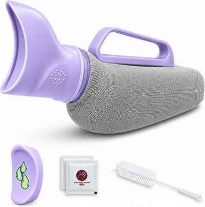 Female Urinal for Women, 40 fl oz, Soft Silicone Opening