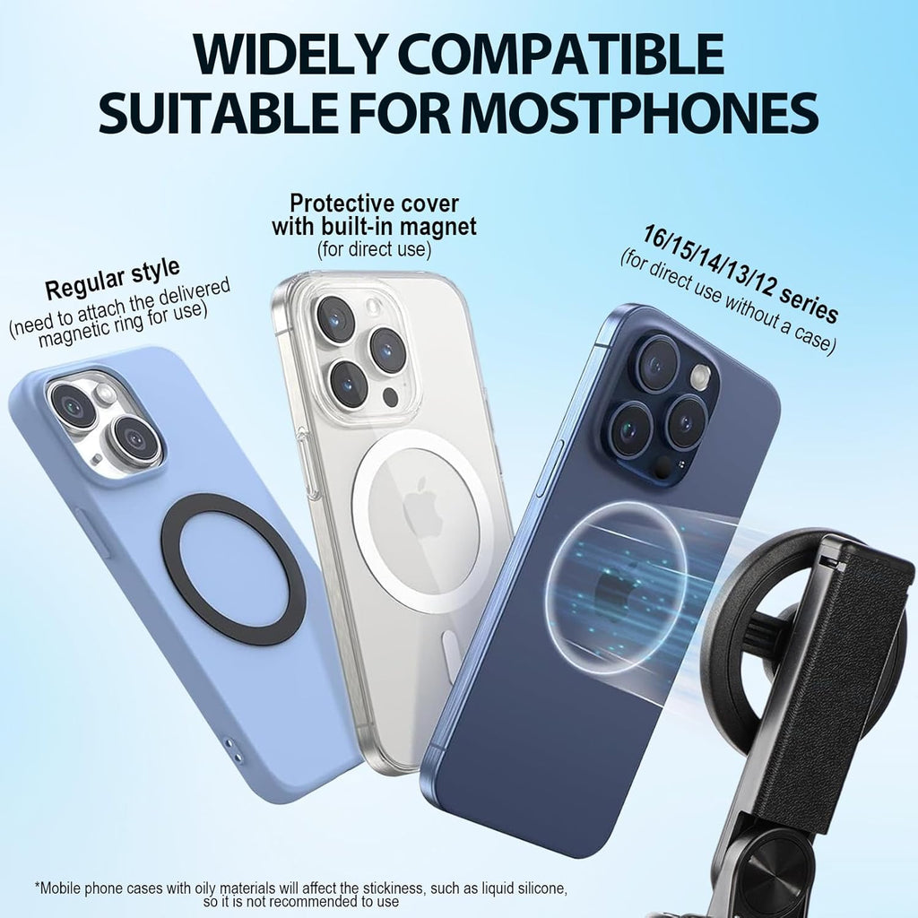 4-in-1 Multifunctional 360° Rotation Magnetic Selfie Stick,Universal Magnetic Phone Tripod with Detachable Remote