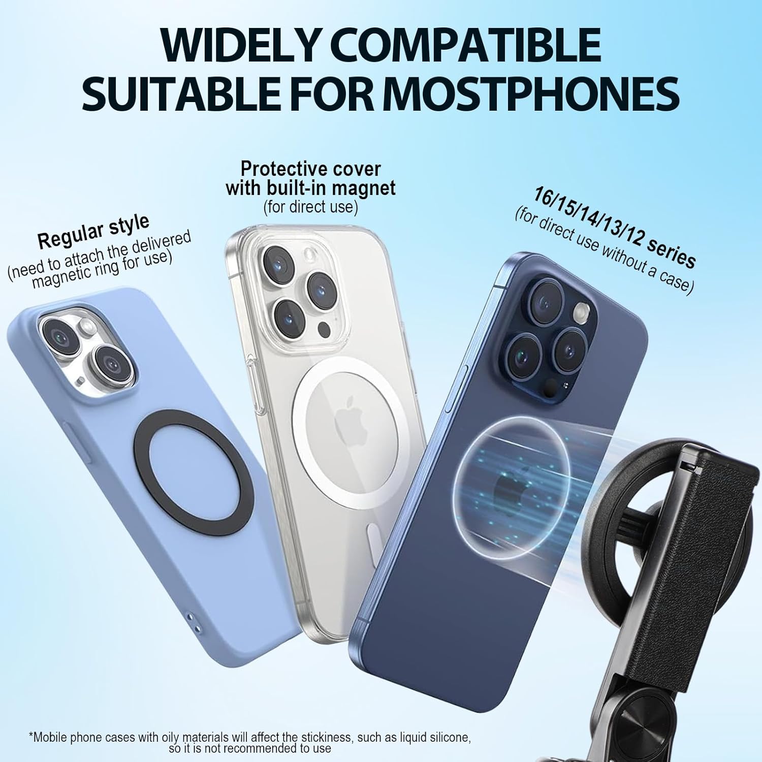 4-in-1 Multifunctional 360° Rotation Magnetic Selfie Stick,Universal Magnetic Phone Tripod with Detachable Remote