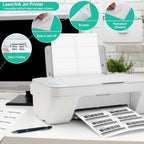 2"x4" Bulk Printable White Label Stickers 5000 Labels 500 Sheets