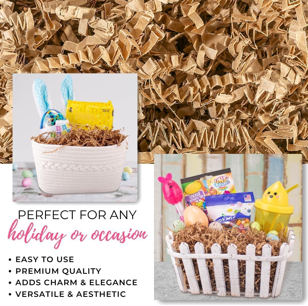 MagicWater Crinkle Cut Paper for Gift Baskets - 5LB - Kraft