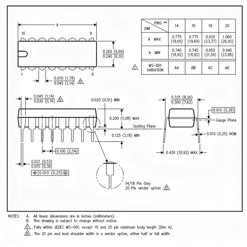 20PCS CD4017BE CD4017 DIP-16 CMOS Decade Counter with 10 Decoded Outs