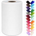 White Tulle Fabric Roll 6 Inch by 100 Yards, Tulle Ribbon Sheer Mesh