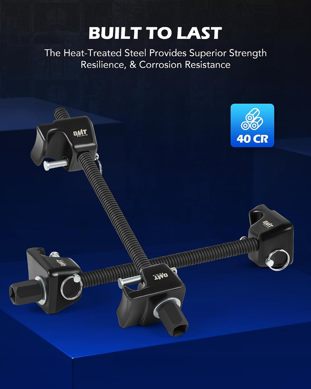 OMT Macpherson Strut Spring Compressor Tool Set with 10.5" Range