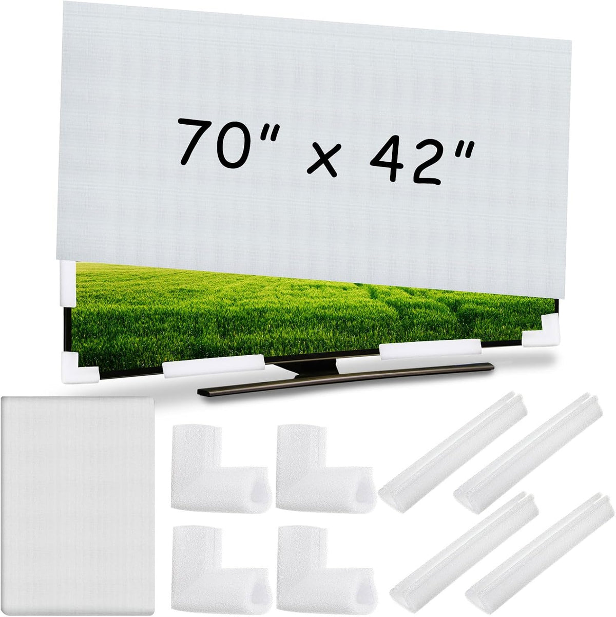 TV Moving Foam Set, 9 Pcs 55-70'' Screen Cover & Corner Protector