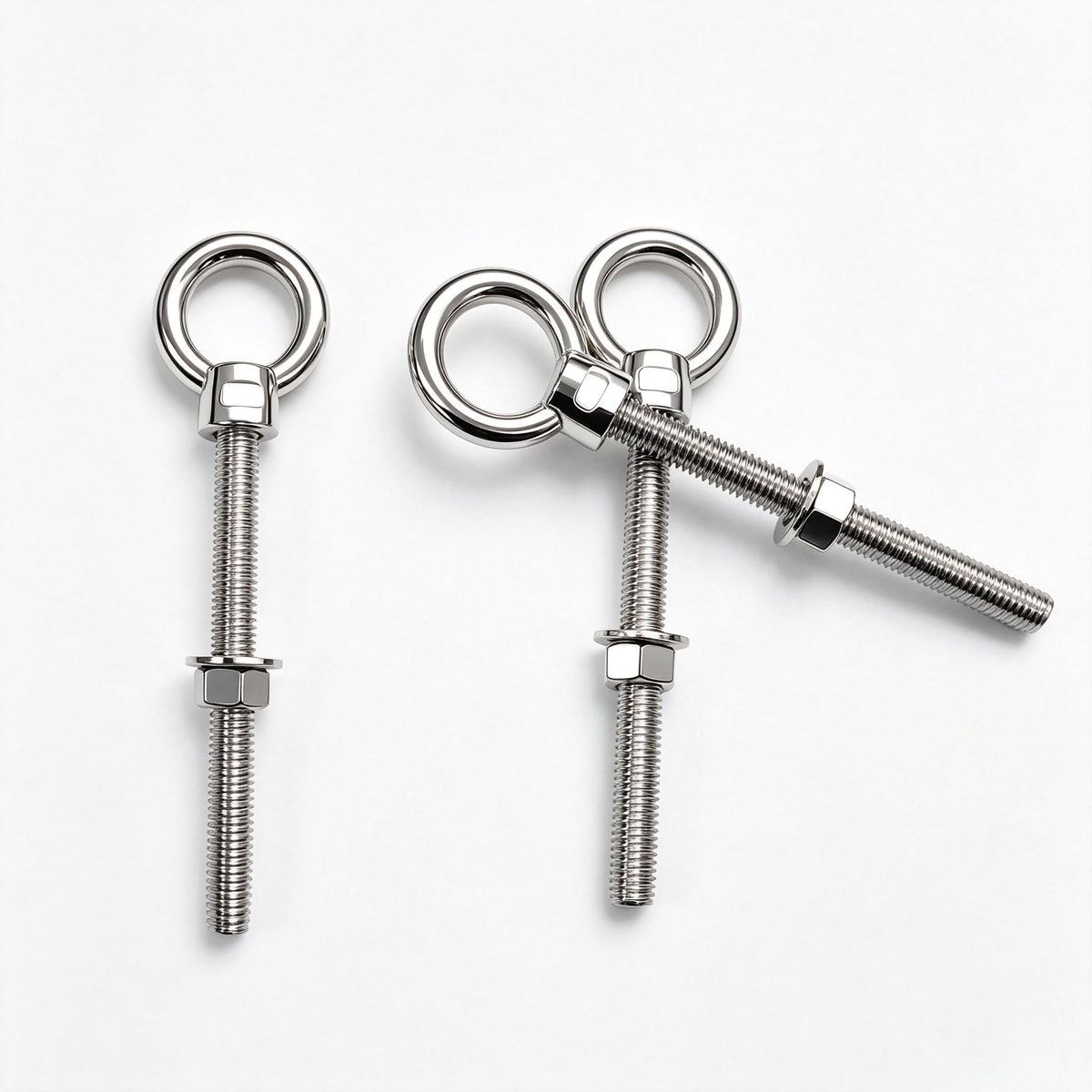 ANPTGHT 1/4" x 4" Eye Bolts with Washers＆Nuts (5 Pack)