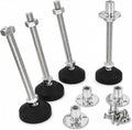 M12 Adjustable Leveling Feet, 4 Pack, 20° Swivel Base with T-Nuts