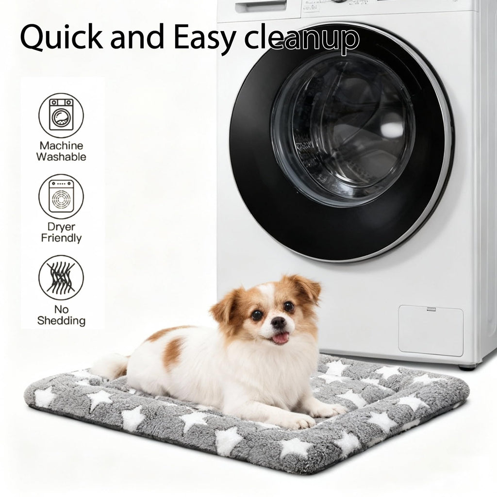 Dog Bed Mat, Reversible Crate Pad, Machine Washable for Small Dogs