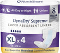 DynaDry Supreme Heavy-Duty Incontinence Liners, XL, 4 Count