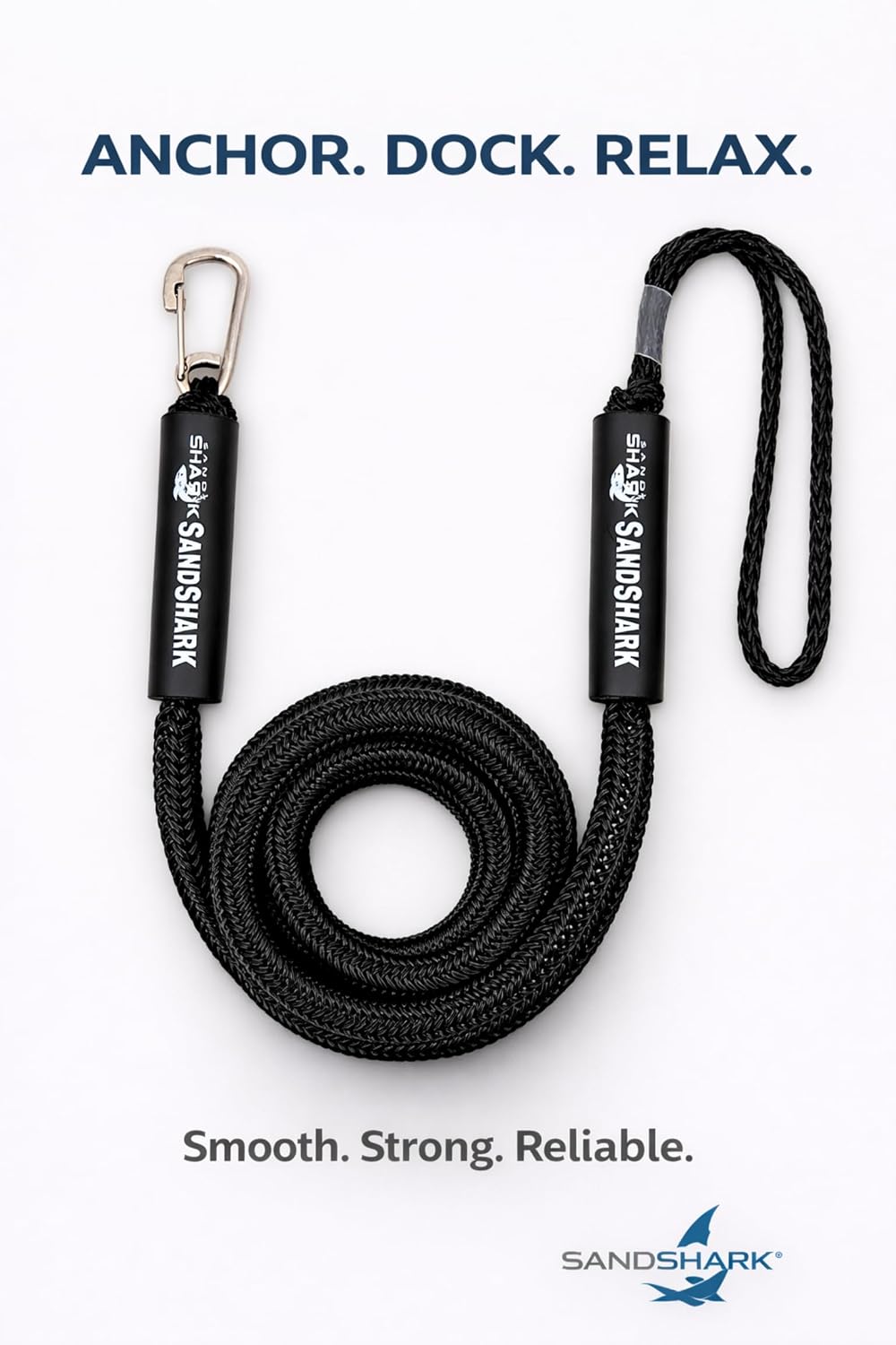 SandShark Premium Anchor Bungee Dock Line. Boat Accessories Anchor Line Absorbs Shock to Anchors and Docks