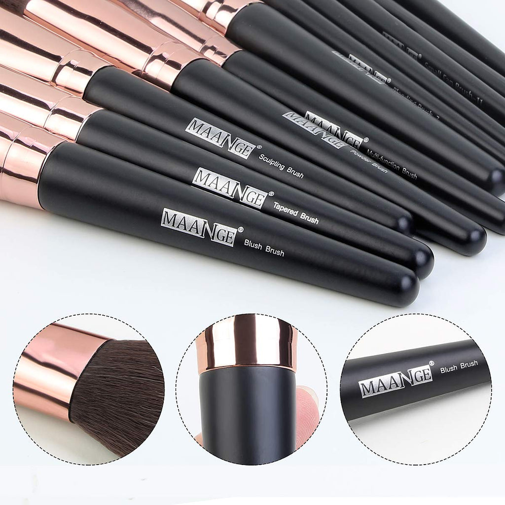 Makeup Brushes, 18 Pcs Professional Premium Synthetic Makeup Brush Set with Case, Foundation Kabuki Eye Travel Make