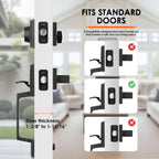 Black Front Door Lock Set, Front Door Handle and Deadbolt Set