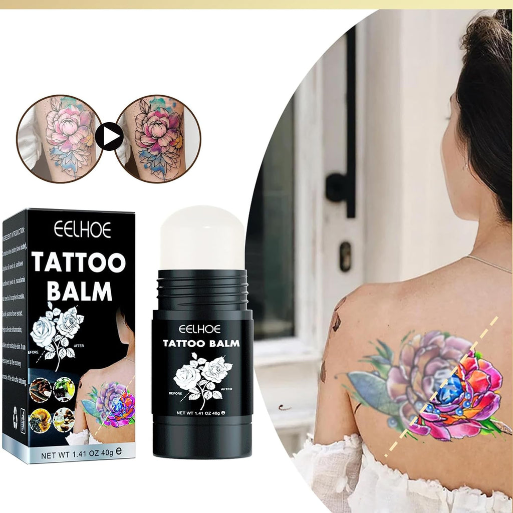 Tattoo Aftercare Balm Stick, (Pack of 1) X1.41 oz For Old & New Tattoo Moisturizer Healing Brightener for Color
