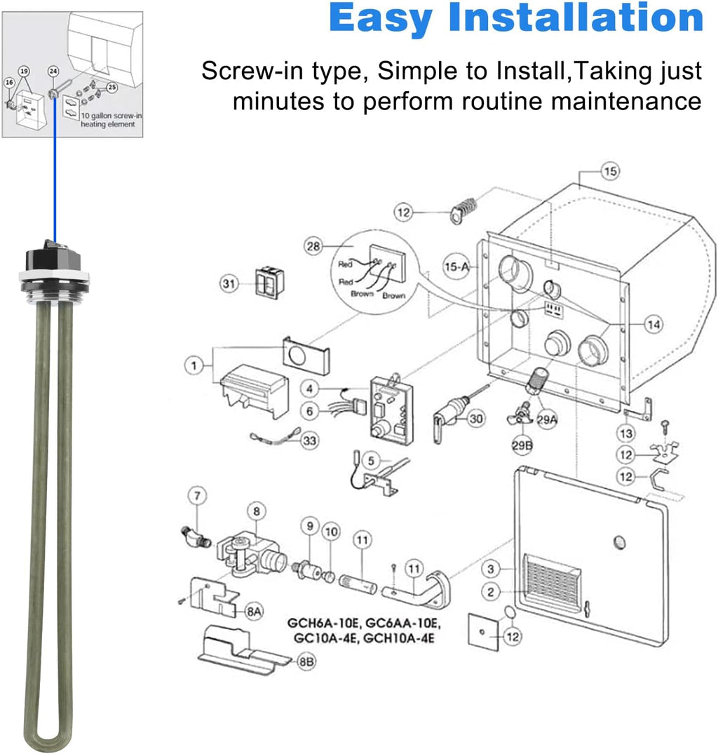 92249 RV Water Heater Element for Atwood Water Heater Parts